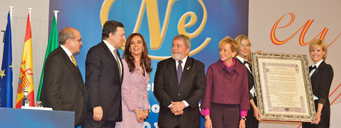 Lula da Silva, Premio Nueva Econom�a F�rum 2010